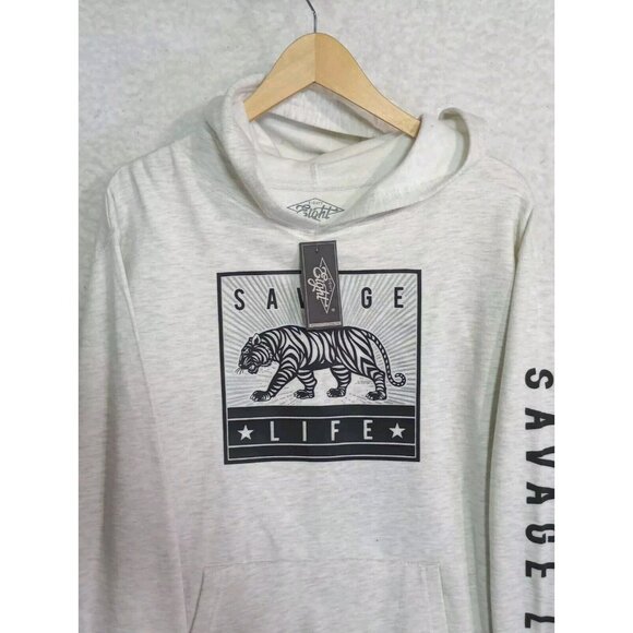 Eighty Eight Brand Savage Life Tiger Hoodie Sweatshirt Adult Size XL NEW - Picture 3 of 9